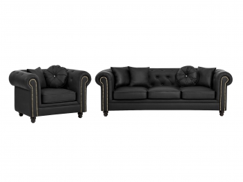CHESTERFIELD 3+1 Svart