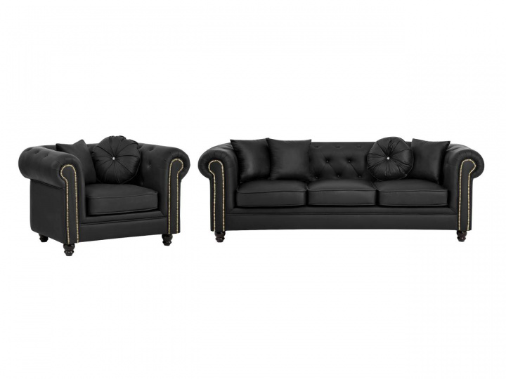 CHESTERFIELD 3+1 Svart i gruppen Möbler / Soffor / Grupper hos AIR 2 (100-50-86028)